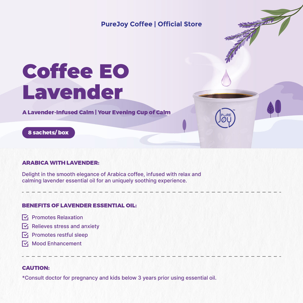 PureJoy EO Drip Bag Coffee│Arabica with Lavender (8Pcs/Box)
