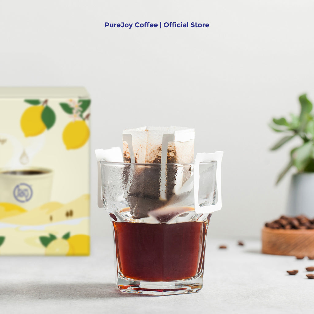 PureJoy EO Drip Bag Coffee│Arabica with Lemon (8Pcs/Box)