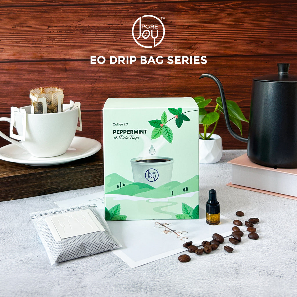 PureJoy EO Drip Bag Coffee│Arabica with Peppermint (8Pcs/Box)