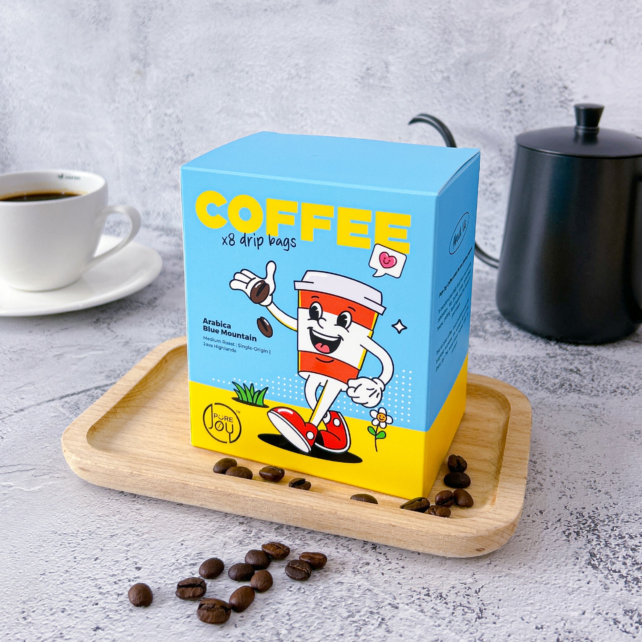 Blue Mountain Single Origin Premium Arabica Drip Bag 8pcs Smooth Taste Fresh Roasted PureJoy Coffee