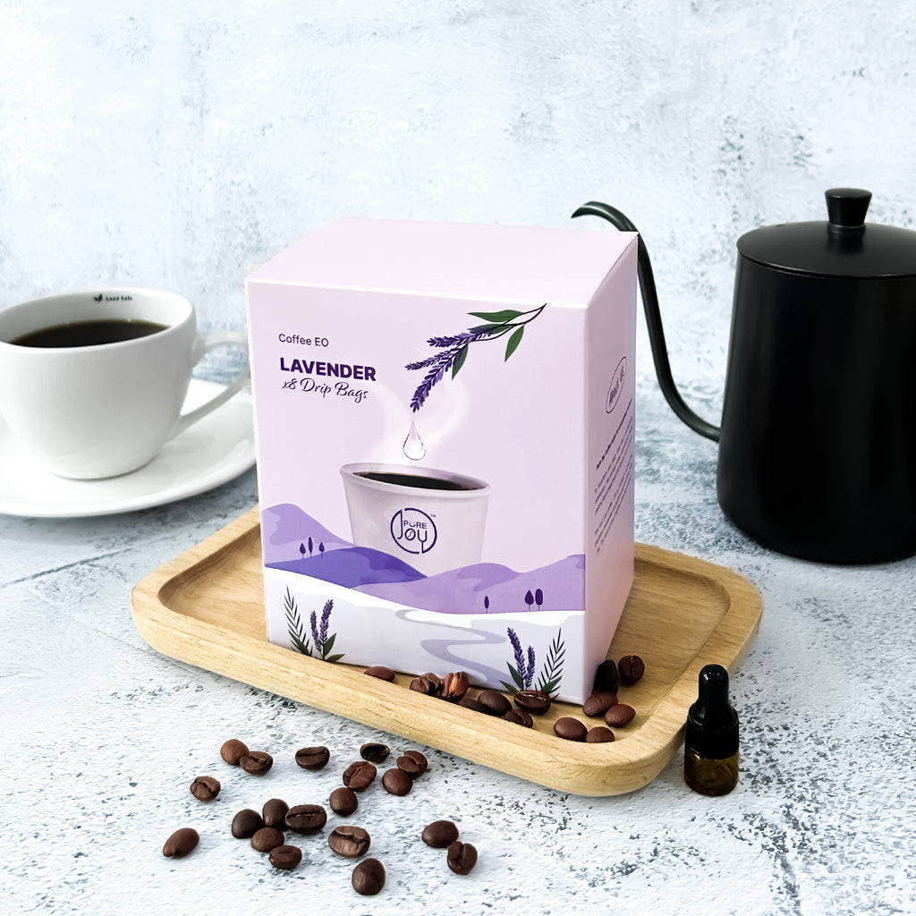 PureJoy EO Drip Bag Coffee│Arabica with Lavender (8Pcs/Box)