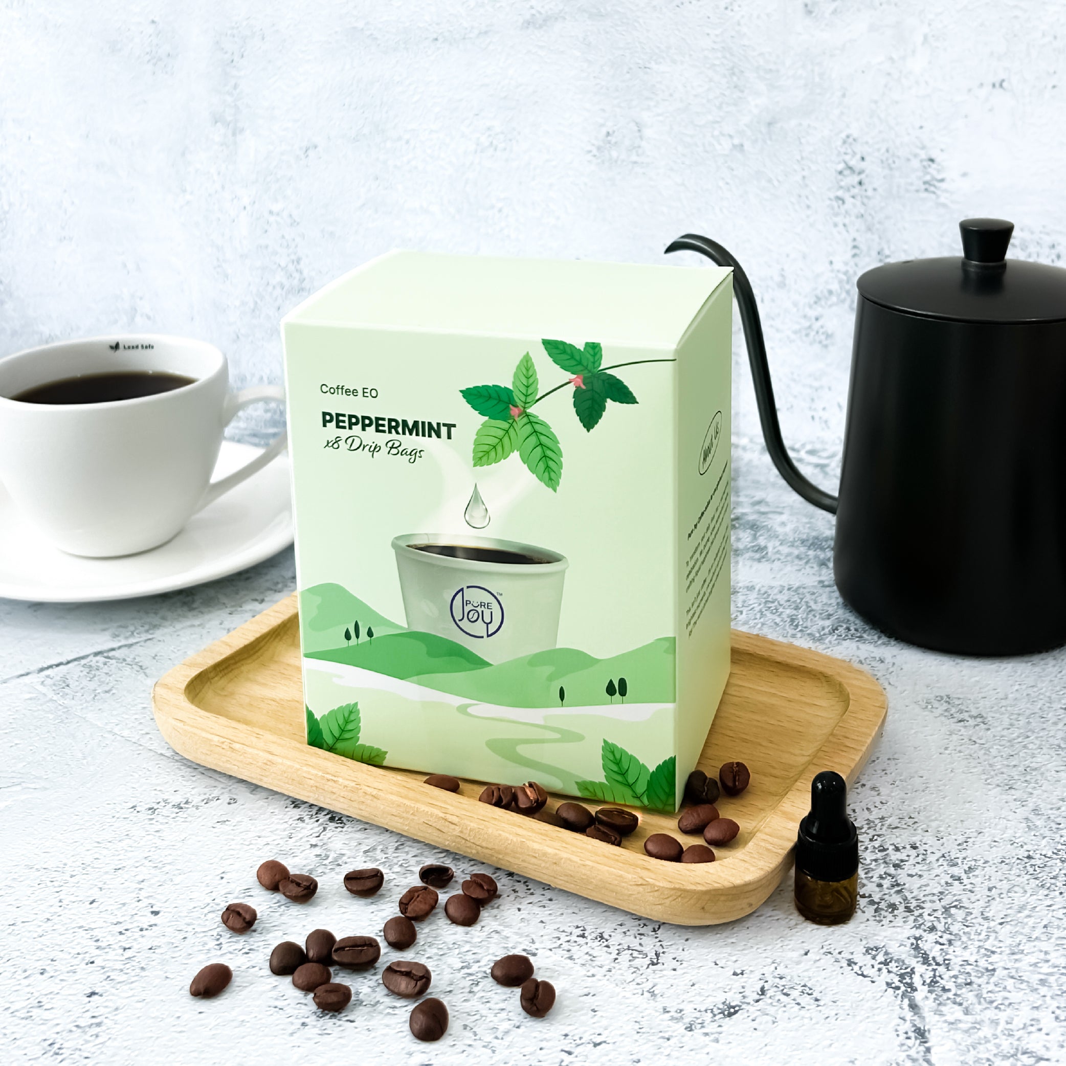 PureJoy EO Drip Bag Coffee│Arabica with Peppermint (8Pcs/Box)
