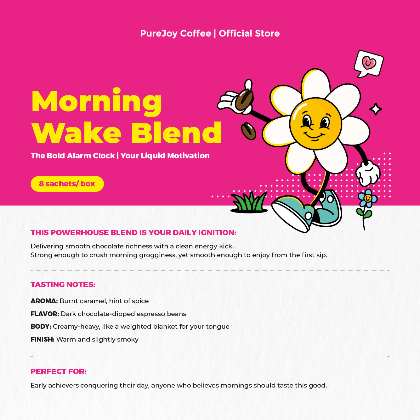 PureJoy Drip Bag Coffee│Morning Wake Blend (8Pcs/Box)