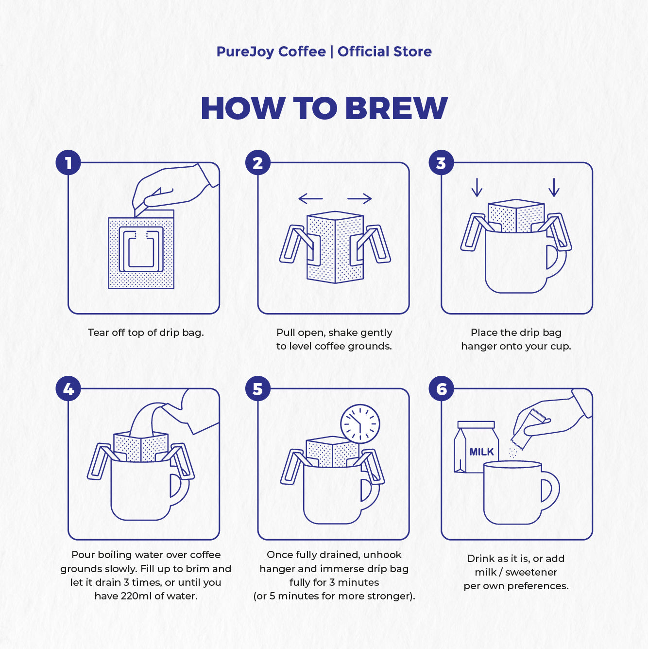 Blue Mountain Single Origin Premium Arabica Drip Bag 8pcs Smooth Taste Fresh Roasted PureJoy Coffee