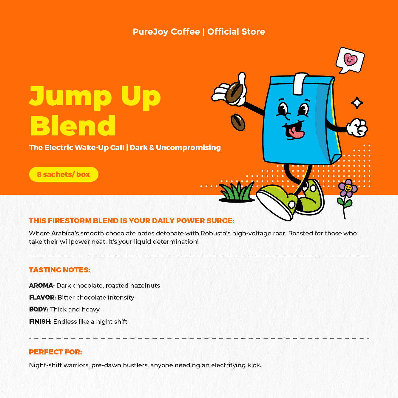 PureJoy Drip Bag Coffee│Jump Up Blend (8Pcs/Box)