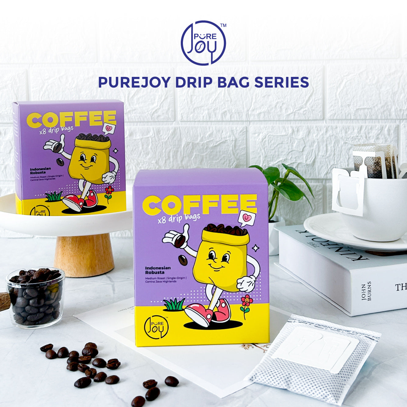 PureJoy Drip Bag Coffee│Indonesian Robusta (8Pcs/Box)