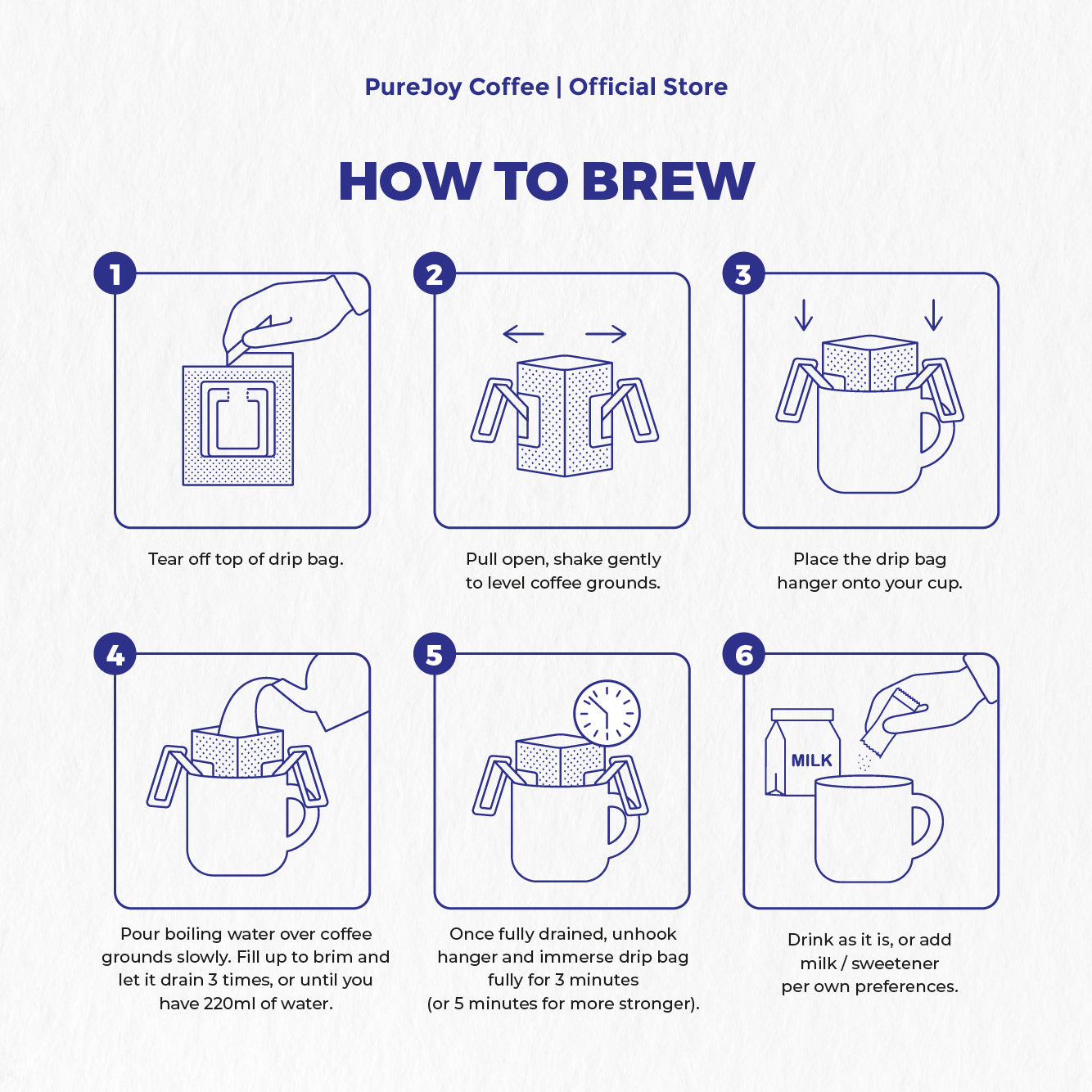 PureJoy Drip Bag Coffee│Indonesian Robusta (8Pcs/Box)