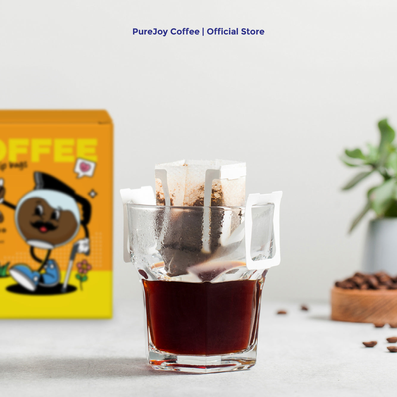 PureJoy Drip Bag Coffee | NanYang Kopi O (8Pcs per Box)